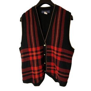 Vintage Christmas Holiday Maggie McNaughton vest women's size 3X